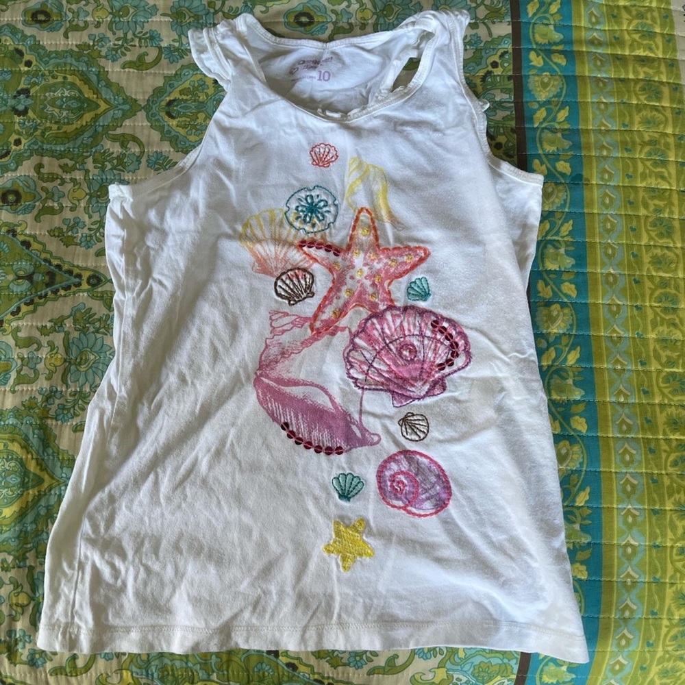 Sequins Sea Themed Tank Top